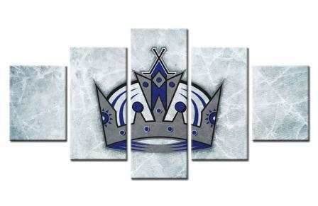 Los Angeles Kings Nhl Team Crown - Sport 5 Panel Canvas Art Wall Decor Los Angeles Kings Nhl Team Crown - Sport 5 Panel Canvas Art Wall Decor