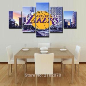 Los Angeles Lakers NBA Basketball - 5 Panel Canvas Art Wall Decor