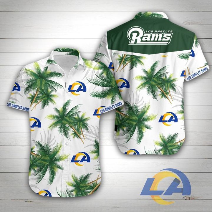 Los Angeles Rams Football Hawaiian Shirt Summer Button Up Los Angeles Rams Football Hawaiian Shirt Summer Button Up