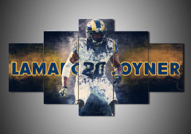Los Angeles Rams - Lamarcus Joyner - Sport 5 Panel Canvas Art Wall Decor Los Angeles Rams - Lamarcus Joyner - Sport 5 Panel Canvas Art Wall Decor