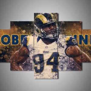 Los Angeles Rams - Robert Quinn - Sport 5 Panel Canvas Art Wall Decor