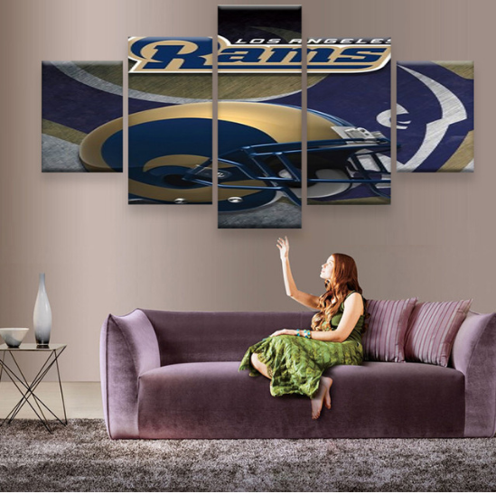 Los Angeles Rams - Sport 5 Panel Canvas Art Wall Decor Los Angeles Rams - Sport 5 Panel Canvas Art Wall Decor