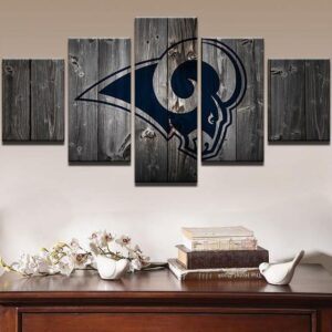 Los Angles Rams Sports Team - Sport 5 Panel Canvas Art Wall Decor