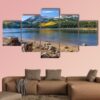 Lost Lake Along The Kebler Pass - Nature 5 Panel Canvas Art Wall Decor