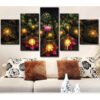 Lotus 5 - Nature 5 Panel Canvas Art Wall Decor