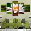Lotus Flower - Nature 5 Panel Canvas Art Wall Decor