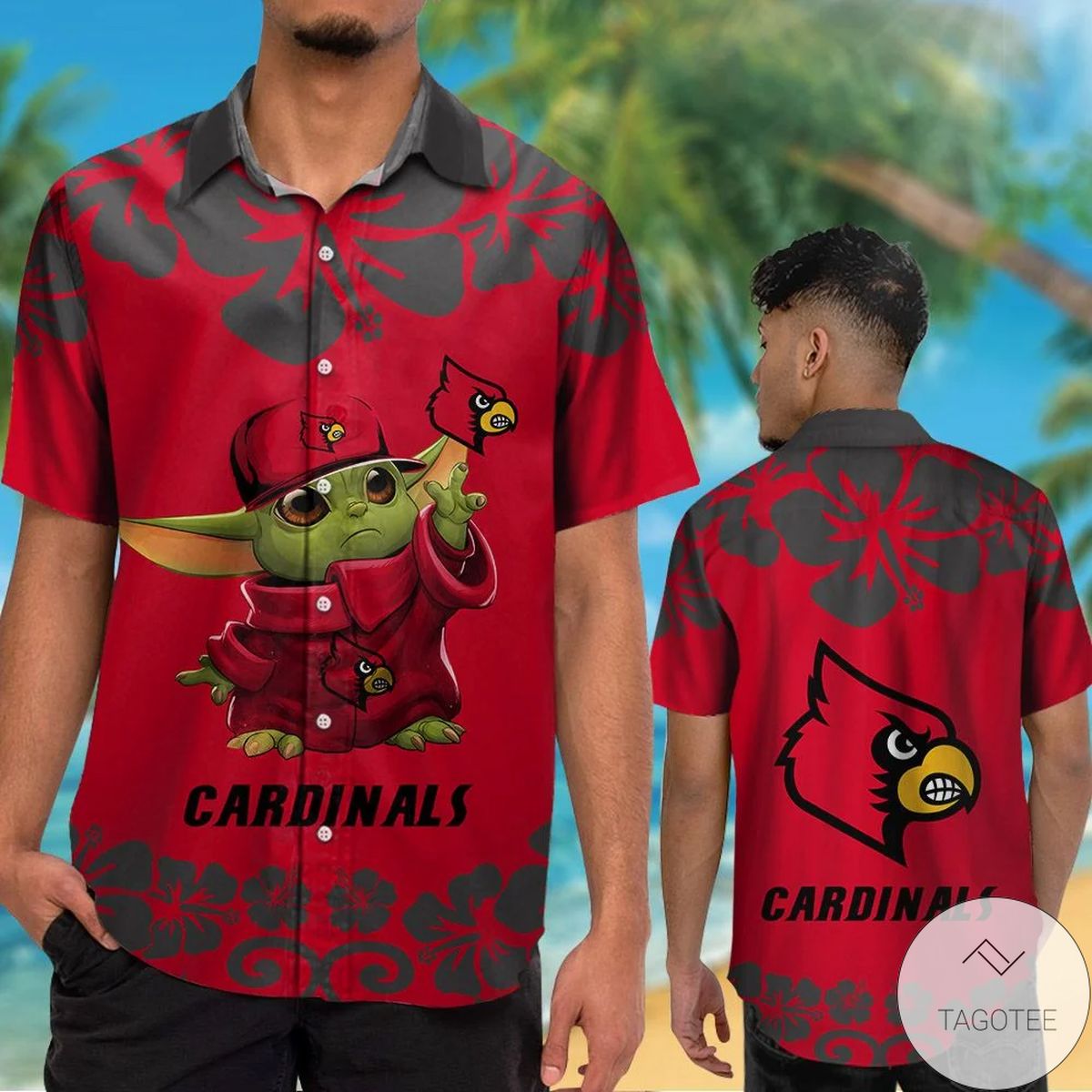 Louisville Cardinals Baby Yoda Hawaiian Shirt Louisville Cardinals Baby Yoda Hawaiian Shirt