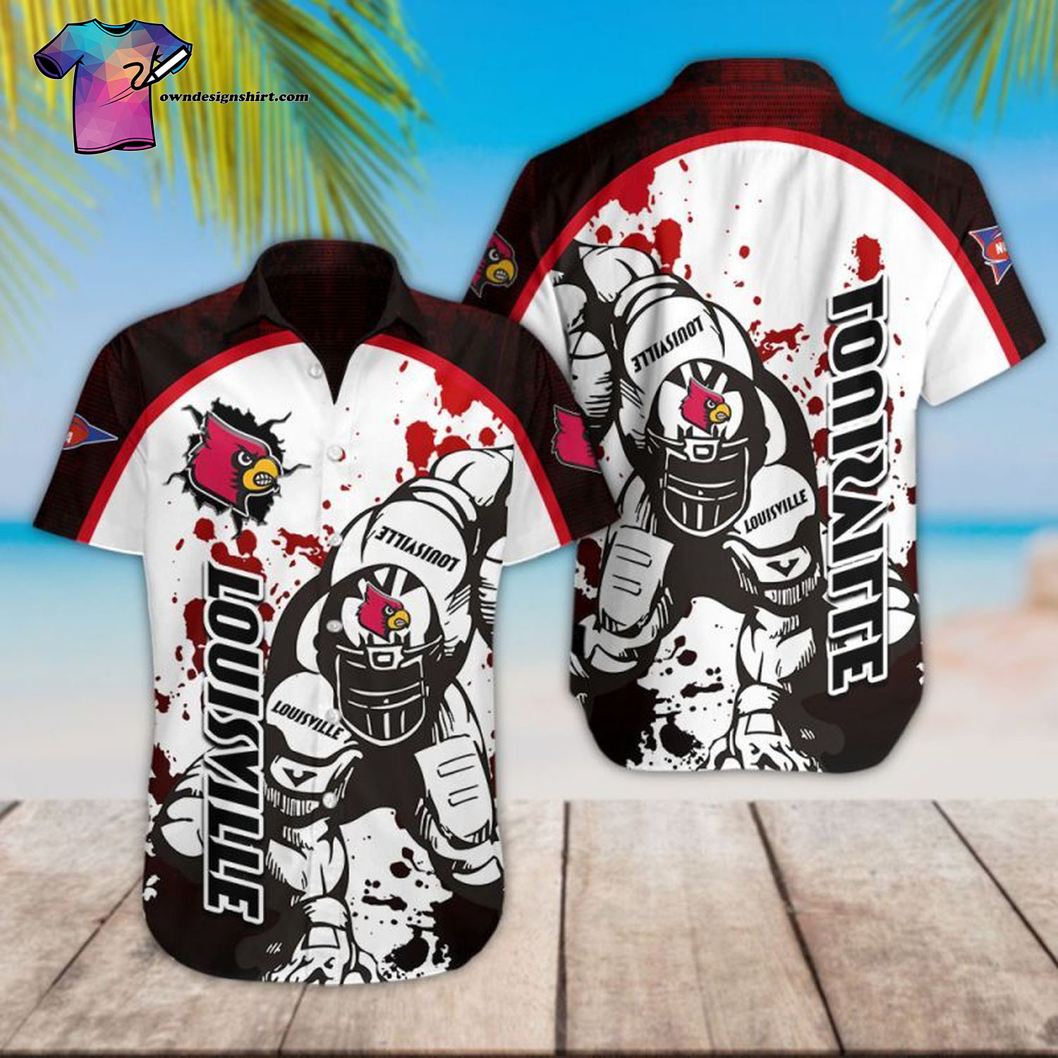 Louisville Cardinals Football Player Hawaiian Shirt Louisville Cardinals Football Player Hawaiian Shirt