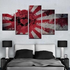 Love Flag - Abstract 5 Panel Canvas Art Wall Decor