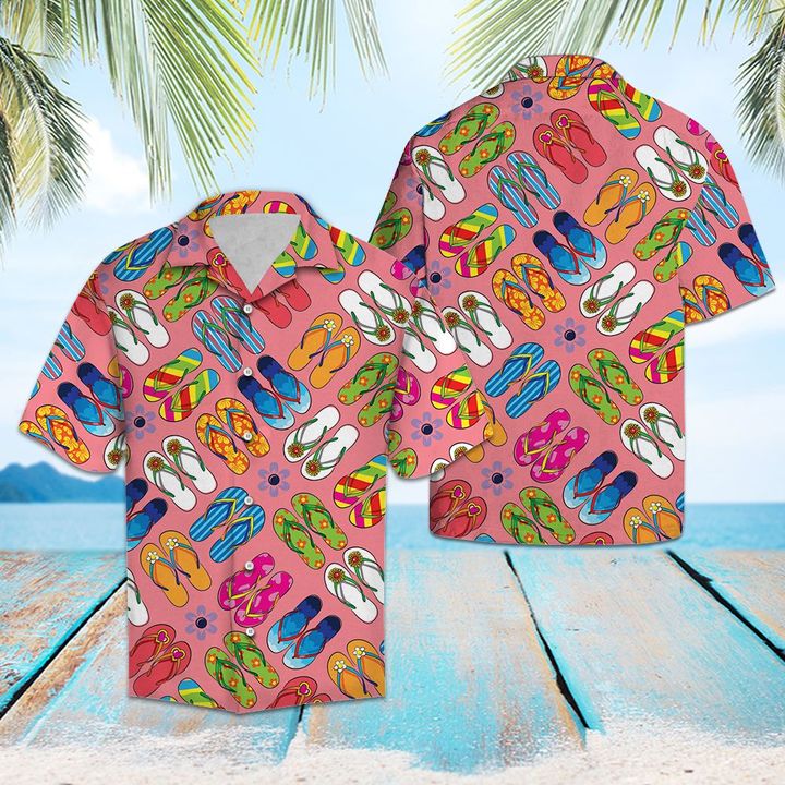 Love Flip Flops Hawaiian Shirt Summer Button Up Love Flip Flops Hawaiian Shirt Summer Button Up