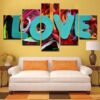 Love Laces - Abstract 5 Panel Canvas Art Wall Decor