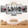 Love - Abstract 5 Panel Canvas Art Wall Decor