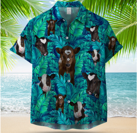 Lovely Cows Seamless Pattern Hawaiian Shirt Lovely Cows Seamless Pattern Hawaiian Shirt