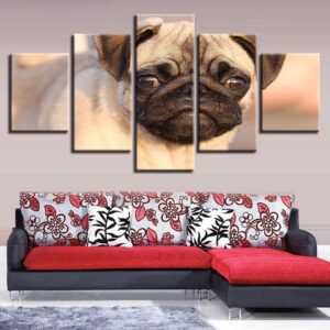 Lovely Dog 07 - Animal 5 Panel Canvas Art Wall Decor