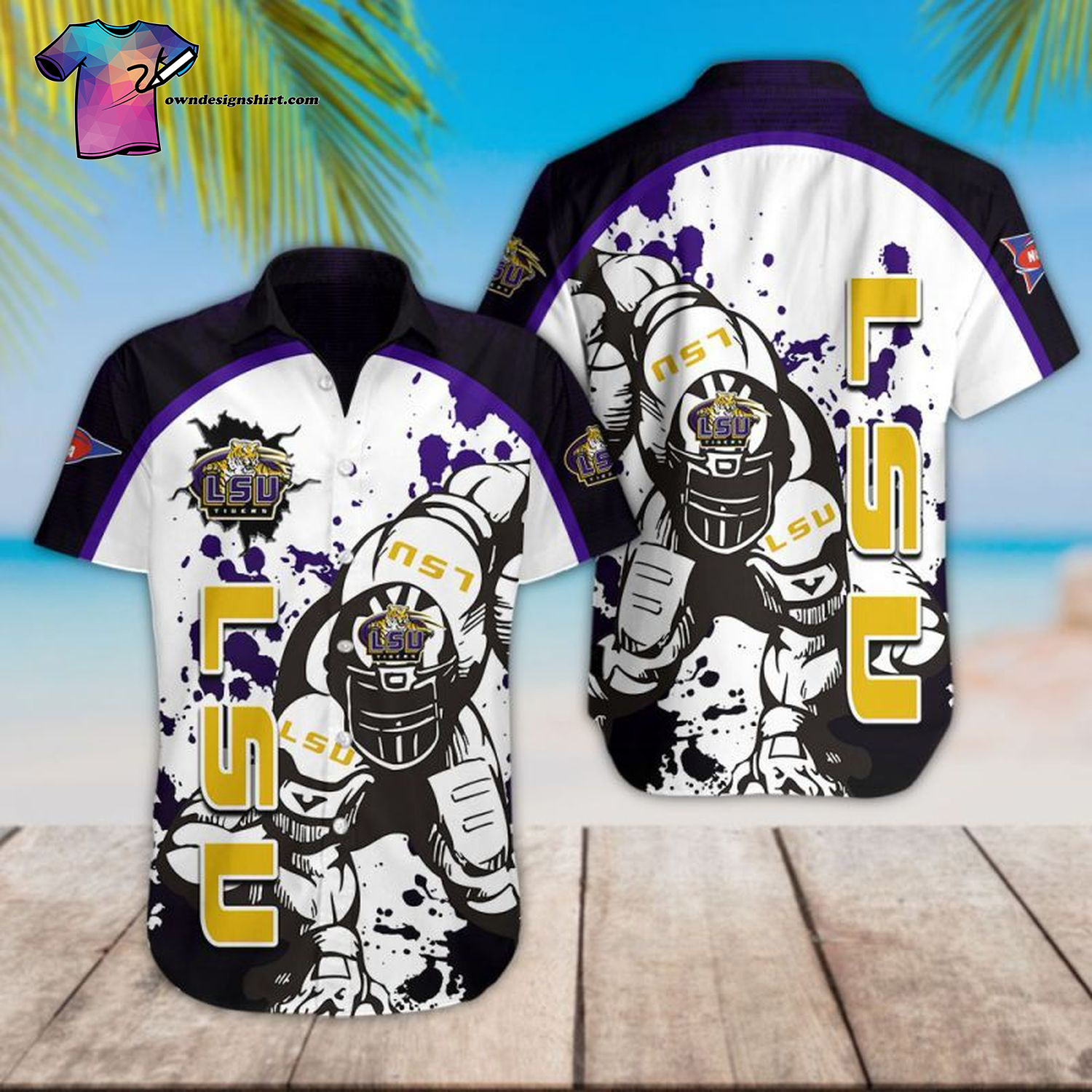 Lsu Tigers Football Player Hawaiian Shirt Lsu Tigers Football Player Hawaiian Shirt