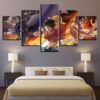 Luffy - Ace - Sabo One Piece - Anime 5 Panel Canvas Art Wall Decor