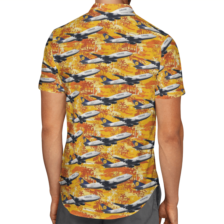 Lufthansa Boeing 747-400 Hawaiian Shirt Lufthansa Boeing 747-400 Hawaiian Shirt