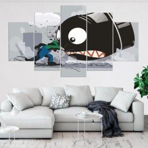 Luigi Super Mario - Movie 5 Panel Canvas Art Wall Decor