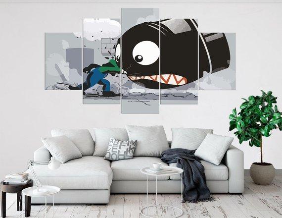 Luigi Super Mario - Movie 5 Panel Canvas Art Wall Decor Luigi Super Mario - Movie 5 Panel Canvas Art Wall Decor