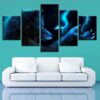 Luminous Animal Wolf - Animal 5 Panel Canvas Art Wall Decor