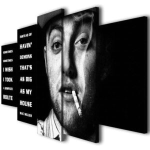 Mac Miller 1 - Famous Person 5 Panel Canvas Art Wall Decor
