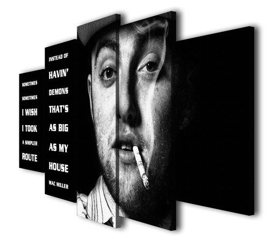 Mac Miller 1 - Famous Person 5 Panel Canvas Art Wall Decor Mac Miller 1 - Famous Person 5 Panel Canvas Art Wall Decor