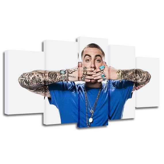 Mac Miller 2 Music - 5 Panel Canvas Art Wall Decor Mac Miller 2 Music - 5 Panel Canvas Art Wall Decor