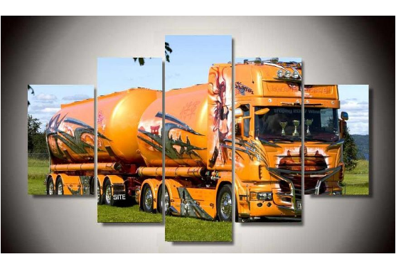 Mack Truck - Automative 5 Panel Canvas Art Wall Decor Mack Truck - Automative 5 Panel Canvas Art Wall Decor