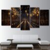 Magic Movie Harry Potter Church Candlelight Movie - 5 Panel Canvas Art Wall Decor