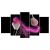 Makeup Brushes Beauty Salon - Abstract 5 Panel Canvas Art Wall Decor