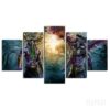 Malfurion And Illidan - Gaming 5 Panel Canvas Art Wall Decor
