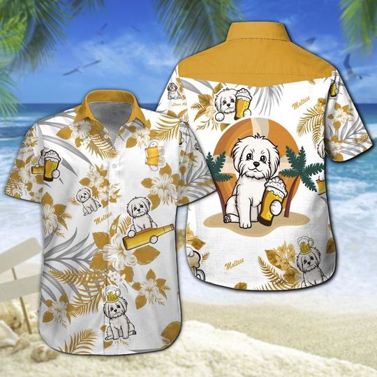 Maltese Beer Hawaiian Shirt Summer Button Up Maltese Beer Hawaiian Shirt Summer Button Up