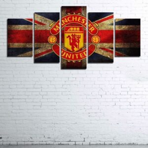 Manchester United Logo - Sport 5 Panel Canvas Art Wall Decor