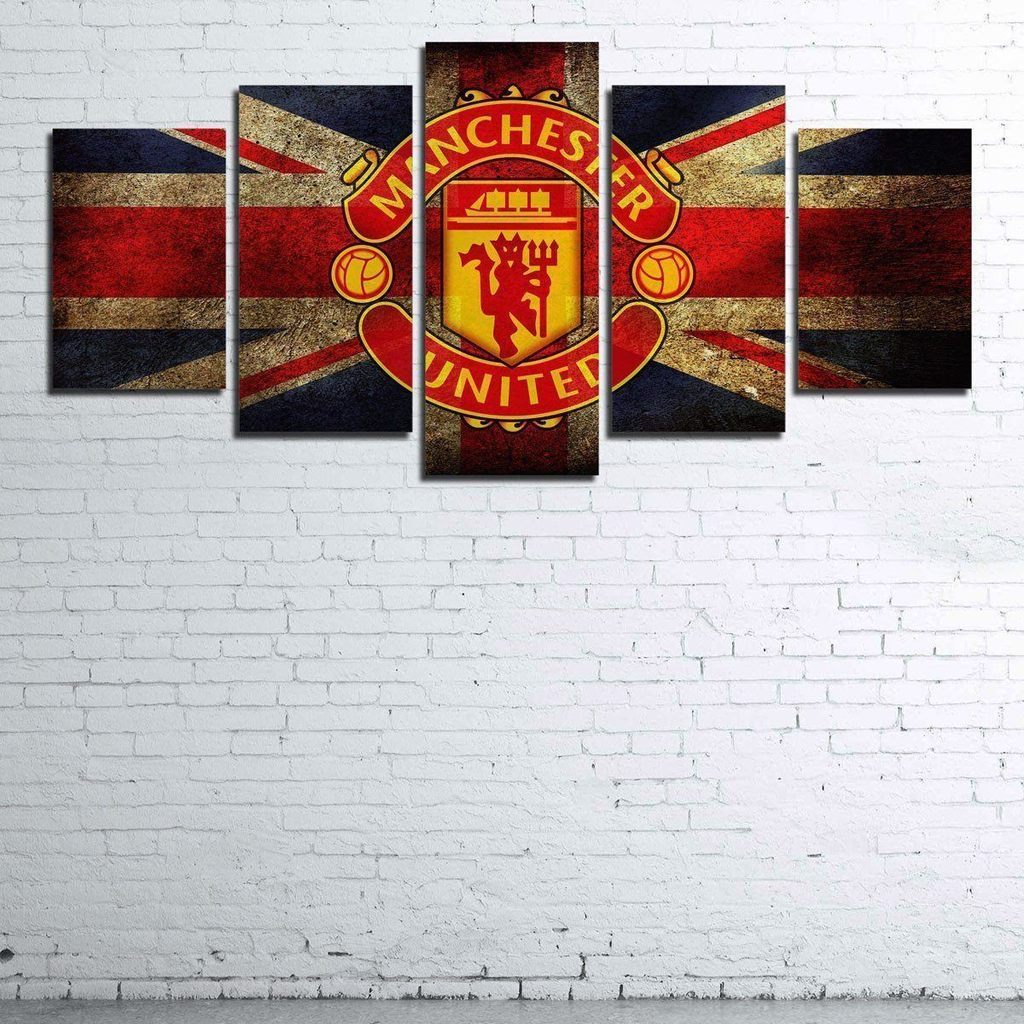 Manchester United Logo - Sport 5 Panel Canvas Art Wall Decor Manchester United Logo - Sport 5 Panel Canvas Art Wall Decor
