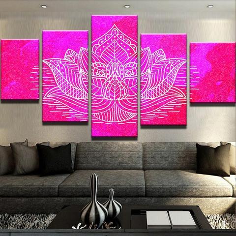 Mandala - Abstract 5 Panel Canvas Art Wall Decor Mandala - Abstract 5 Panel Canvas Art Wall Decor