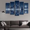 Manhattan New York City - Nature 5 Panel Canvas Art Wall Decor