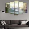Manhattan Skyline 03 - Nature 5 Panel Canvas Art Wall Decor