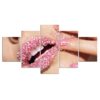 Manicure Lipstick crystal - Abstract 5 Panel Canvas Art Wall Decor