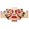Manicure Lipstick - Abstract 5 Panel Canvas Art Wall Decor