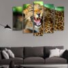 Manuscripts - Animal 5 Panel Canvas Art Wall Decor