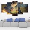 Map Of Westeros Game Of Thrones 3 - Movie 5 Panel Canvas Art Wall Decor