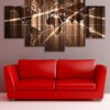 Map - Abstract 5 Panel Canvas Art Wall Decor