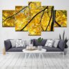 Maple Forest 4 - Nature 5 Panel Canvas Art Wall Decor