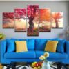 Maple Forest 5 - Nature 5 Panel Canvas Art Wall Decor