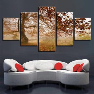Maple Tree 01 - Nature 5 Panel Canvas Art Wall Decor