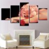 Marilyn Monroe 1 - Famous Person 5 Panel Canvas Art Wall Decor