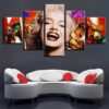 Marilyn Monroe Modular - Movie 5 Panel Canvas Art Wall Decor