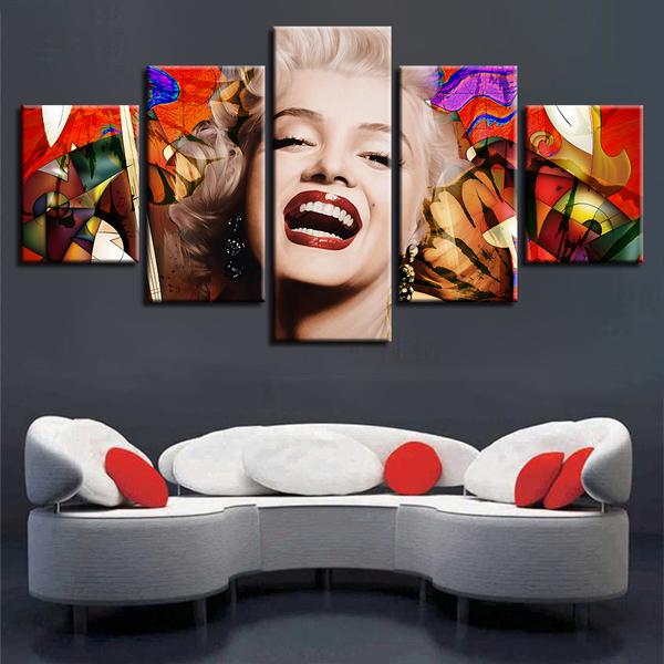 Marilyn Monroe Modular - Movie 5 Panel Canvas Art Wall Decor Marilyn Monroe Modular - Movie 5 Panel Canvas Art Wall Decor