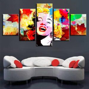 Marilyn Monroe - Movie 5 Panel Canvas Art Wall Decor