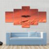 Mars Spaceship Landing On Mars - Nature 5 Panel Canvas Art Wall Decor